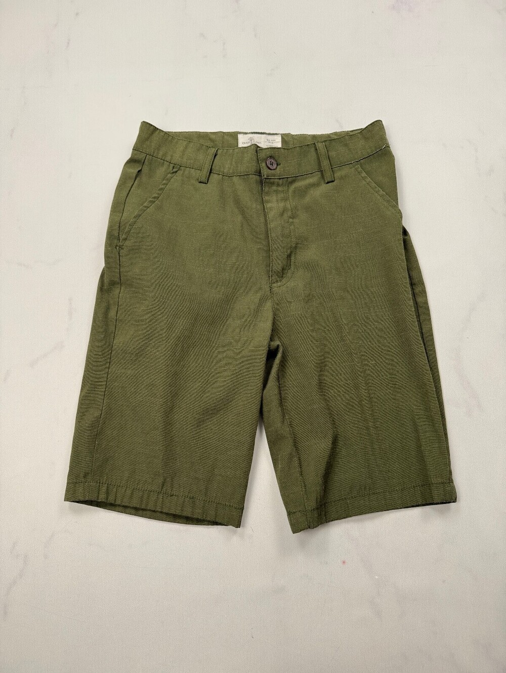 Craft Flow Bermuda Shorts Khaki Contemporary Weekend Ready - Boys 12